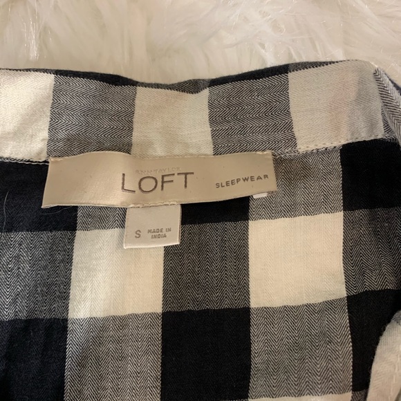 LOFT PLAID SLEEPWEAR SHIRT - Picture 5 of 6